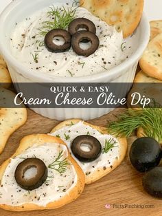 an image of cream cheese olive dip