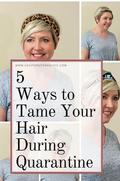 5 ways to tame your hair during quarantine, how to style your hair while it grows Growing Out Hair Tips, Growing Short Hair, Fixing Short Hair, Growing Out Pixie Cut, How To Cut Your Own Hair