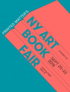 an image of a book cover with the words ny art book fair written on it