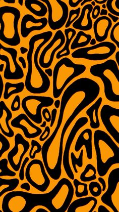 an orange and black animal print background