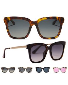 PRICES MAY VARY. OVERSIZED SQUARE SUNGLASSES These chic sunglasses feature a large square frame that flatters any face shape and adds a touch of glamour to your look with a frame width of 141mm or 5.5 inches and height of 47mm or 1.85 inches. UV400 PROTECTION See the world in a new light with scratch-resistant and UV 400 protected lenses. These fashionable square sunglasses offer both style and protection. Well made designer shades to protect your eyes and skin from harmful uv rays. STYLISH AND Trendy Sunglasses For Women 2024, Diff Sunglasses, Everyday Sunglasses, Oversized Square Sunglasses, Chic Sunglasses, Designer Shades, Diff Eyewear, Barrel Hinges, Ciao Bella