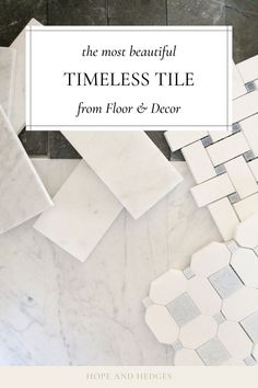 Timeless Tile From Floor And Decor Floor And Decor Tile, Traditional Bathroom Tile, Classic Bathroom Tile, Powder Room Tile, Classic White Bathrooms, Timeless Tile, White Subway Tile Bathroom, Master Bath Tile, Best Bathroom Flooring