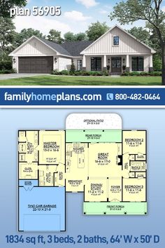 the floor plan for this house is very large and has 3 beds, 2 bathrooms, 4