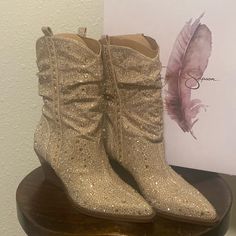 Jessica Simpson Cowboy Sparkly Boots 1 Inch And A Half And A Half Heel. Js - Zella Champion Glitter Gabor. Sparkly Boots, Jessica Simpson Shoes, Jessica Simpson, Shoes Boots, Bootie Boots, 1 Inch, Shoe Boots, Ankle Boots, Cowboy