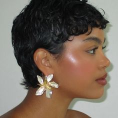 Stainless Steel  Lightweight  Tarnish Free / WaterProof Left And Right Earrings Included  Only Earrings Included Everything Else Sold Separately Curly Hair Pixie Cut, Curly Hair Pixie, Curly Pixie Cut, Curly Pixie Cuts, Buddha Jewelry, Curly Pixie, Hair Pixie, Natural Hair Beauty, Gold Chain With Pendant