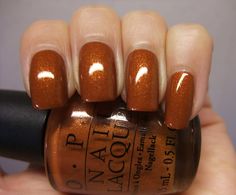 Opi Bronzed To Perfection, Opi Orange Nail Polish, Cool Nail Art Designs, Nails Grunge, Brown Nail, Opi Nail Colors, Fall Nail Polish, Manicure Nail Designs, Fall Gel Nails