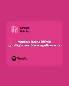 a pink background with the words, yannda baska biriyie girdudum an dalsim geliyr smk