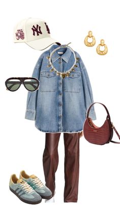 Rocker Chic, Looks Street Style, Mode Inspo, Autumn Outfit, Looks Style, Fall Winter Outfits, Moda Fashion, Denim Shirt