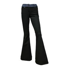 D&G Spring Summer 2002 Low Rise Flared Pants  – 24/7 archives Low Waisted Black Pants, Low Rise Black Pants, Goth Flared Pants, Gothic Flare Pants, Gothic Flare Fitted Pants, 00s Style, Low Waisted, Low Rise, Flare Pants