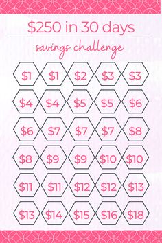 the $ 250 in 30 days savings challenge is on sale for $ 1, 500