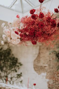 Red And Pink Wedding, Forest Green Bridesmaid Dresses, Rose Centerpieces Wedding, Chosen By Kyha, Middleton Lodge, Red Wedding Theme, Wedding Theme Inspiration, February Wedding, Red Rose Wedding