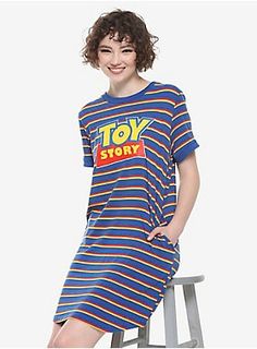 Disney Pixar Toy Story Striped Ringer T-Shirt Dress Varsity Dress, Rapunzel Cosplay, Alice In Wonderland Dress, Her Universe, Girls Vest, Pet Dress, Pixar Toys, Dress Images, Disney Stuff