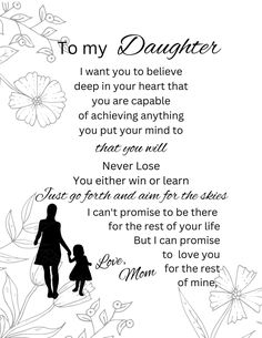 a mother and daughter poem with flowers