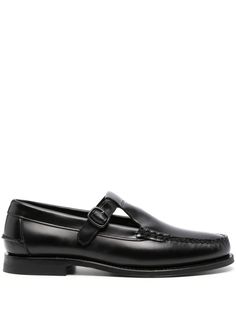 black calf leather T-bar strap cut-out detailing almond toe side buckle fastening branded leather insole leather sole Men Loafers, Calf Socks, Suede Loafers, Leather Loafers, Flat Shoes Women, Boat Shoes, Calf Leather, Loafer Flats, Shoes Flats