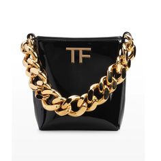 Tom Ford Nwt Mini Tf Patent Chain Top-Handle Bag Tom Ford Purse, Tom Ford Top, Tom Ford Bags, Mens Dopp Kit, Tom Ford Bag, Tom Ford Handbags, Chain Top, Mini Bucket Bags, Crossbody Bag Women