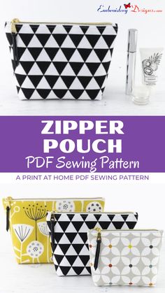 the zipper pouch sewing pattern is easy to sew