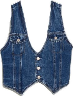 Casual Cropped Vest With Pockets, Cropped Medium Wash Denim Vest With Pockets, Medium Wash Cropped Denim Vest With Pockets, Cropped Denim Vest With Pockets In Medium Wash, Cropped Vest With Pockets For Spring, Trendy Cropped Medium Wash Vest, Trendy Medium Wash Cropped Vest, Cropped Spring Vest With Pockets, Trendy Cropped Vest In Medium Wash