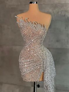 Custom Made Mermaid Silver Beading Sequined Pleated Prom Dresses Minis – mermelo Short Cocktail Dresses, Dresses African, Flora Dress, Short Homecoming Dress, Short Cocktail Dress, Gowns Online, Glam Dresses, Hoco Dresses