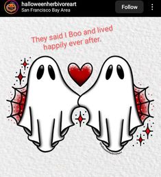 two ghost hands making a heart shape