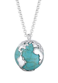 Elli Women 925 Sterling Silver Howlite Globe Necklace of ... https://www.amazon.co.uk/dp/B00BQTSG8C/ref=cm_sw_r_pi_dp_x_aKlIybR68ZWQG Globe Necklace, Initial Necklace Silver, Bracelet Set Silver, Globe Pendant, Initial Necklace