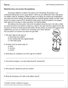 the worksheet for reading and writing about children's literature, including an image of