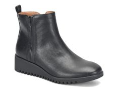 Eurosoft Dallan Wedge Boot Black Wedge Boots With Reinforced Heel For Winter, Black Winter Wedge Boots With Reinforced Heel, Winter Black Suede Wedge Boots, Black Wedge Boots With Medium Width, Casual Black Ankle-high Wedge Boots, Boot Shop, Wedge Heels, Wedge Boot, Sleek