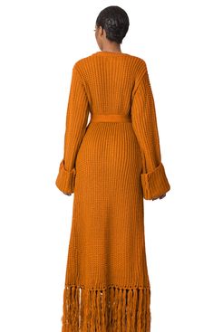 MIYA KNIT CARDIGAN DRESS — Hanifa Cardigan Dress, Yellow Denim, Wrap Cardigan, Maxi Wrap Dress, Dress With Cardigan, Dress Design, Every Woman, Classy Outfits, Set Dress