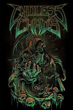 the cover art for endless chaos's upcoming album, titled in green and black