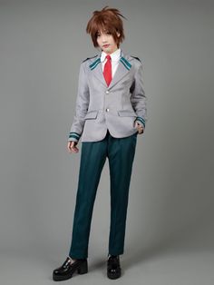 Includes:A suit jacketA long sleeve shirt A pair of rubber band trousers A red tieMaterial: uniform, feminine, French thickeningGender: maleSize: XS, M, XL, XXXL Formal Long Sleeve Uniform, Summer Uniform, Red Tie, Rubber Band, My Hero, Cosplay Costume, Hero Academia, My Hero Academia, Cosplay Costumes