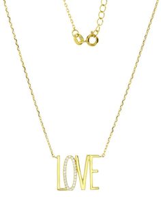 in stock Macy's Gold Necklaces For Wedding, Macy's Necklace For Anniversary On Valentine's Day, Watch Necklace, Gold Plated Sterling Silver, Spring Rings, Cubic Zirconia, Jewelry Watches, Gold Plate, Pouch