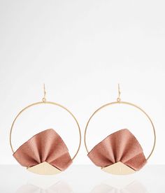 "Boutique By BKE Hoop Drop Earring - Gold/Pink , Women's Gold Fabric and metal earring Drop measures 2 1/2" with a 2" diameter. Apparel & Accessories" Earring Gold, Earring For Women, The Boutique, Gold Fabric, Drop Earring, Metal Earrings, Gold Drop Earrings, Boutique Jewelry, Come Back