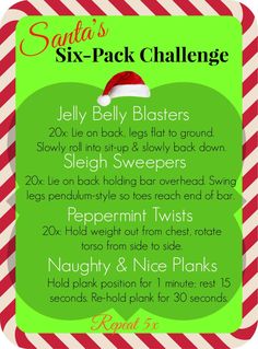 the santa's six pack challenge is here to help you get ready for christmas