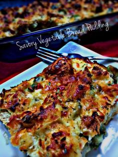 a close up of a plate of food with broccoli and cheese casserole