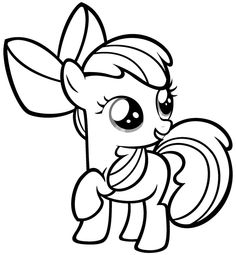 a little pony with big eyes coloring page