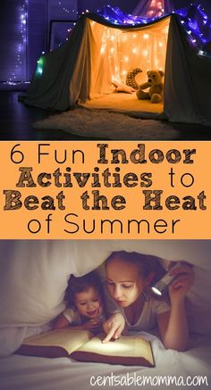 As the temperatures continue to rise over the summer, it can get too hot to play outside without a pool.  Check out these 6 fun indoor activities to do with kids to beat the heat of summer. Sibling Activities, Babysitting Kit, Activities To Do With Kids, Crafts To Do When Your Bored, Bored Board, Fun Indoor Activities, Play Outside, Activities For Teens, Things To Do When Bored