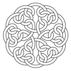 a celtic knot design in black and white