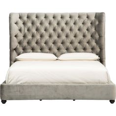 Simone Bed, Brussels Charcoal - Modern Furniture - Beds - High Fashion Home Suite Bedroom, Gorgeous Bed, Modern Cat Furniture, Upholstery Bed, Tall Headboard, New Beds, High Fashion Home, Velvet Upholstery, Beautiful Bedding