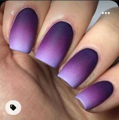 Manicure Natural, Disney Nail Art, Black Ombre Nails, Purple Ombre Nails, Violet Nails, Ombre Nail Art Designs, Purple Nail Art, Stiletto Nail Art, Airbrush Nails