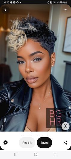 Short Hair Pixie Cuts Black Women, Shaved Haircut, Black Girls Hair, Side Shaved, Haircut Gray Hair, Classic Pixie, Haircut Design, Short Relaxed Hairstyles, Short Hair Designs