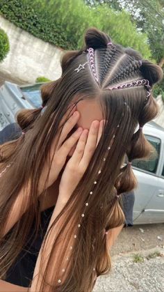 Fete Emo, Preppy Hairstyles, Hair Up Styles, Easy Hairstyles For Long Hair, Braids For Long Hair