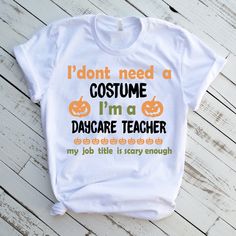 Halloween Daycare Teacher Shirt, Daycare Teacher T-shirt for Halloween, Daycare Teacher Halloween Tee, Daycare Teacher Gift, Pumpkin Shirt 🎃 This is a great personalized Halloween Daycare Teacher gift that will put a big smile on the recipient's face. Gift them, or yourself, an unforgettable memory now! 🎃 🎃 𝐒𝐈𝐙𝐈𝐍𝐆 𝗔𝗡𝗗 𝐂𝐎𝐋𝐎𝐑𝐒  For detailed sizing information and color options, please see listing images. -B.C Only - It means that we have that color only for our Bella Canvas Tees. Weights For Women, Bella Canvas Tees, Halloween Tees, Unisex Shirts, Tee Design, Pocket Pouch, Mens Tank Tops, Unisex Sweatshirt, Bella Canvas