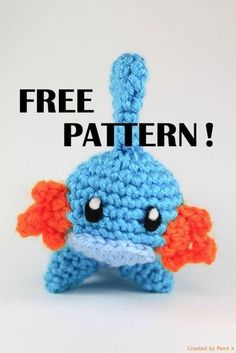 a crocheted stuffed animal with the words free pattern