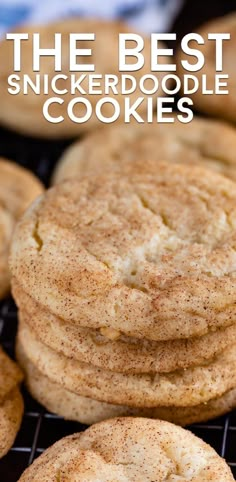 the best snickker doodle cookies on a cooling rack