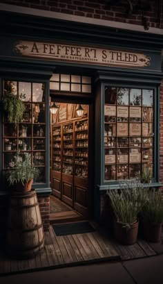 une image stylisée d'un magasin d'herboristerie Make Perfume, Herbal Shop, Apothecary Decor, Herbal Store, Herb Shop, Metaphysical Shop, Nature Instagram, Curiosity Shop, Shop Fronts