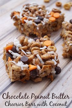 some kind of granola bar on a wooden table