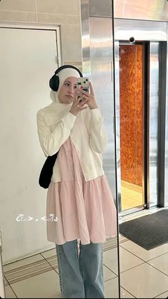 Aminasnotokay Outfits, Hijabi Outfits Aesthetic, Modest Hijabi Outfits Casual, Hijab Friendly Outfits, Hijab Aesthetic Outfit, Dress Hijab Outfit, Hijabi Outfit Ideas, Hijab Casual Outfit, Outfit Hijab Ideas