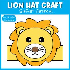 the lion hat craft is ready to be used for children's crafts and activities