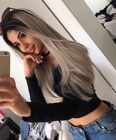 @precious7624 Short Bleached Hair, Cabello Hair, Color Balayage, Grey Ombre, Hair Colours, Ombre Hair Color, Trendy Hair, Hair Color Balayage, Hair Inspiration Color