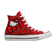 Find CONVERSE Hello Kitty X Wmns Chuck Taylor All Star Hi on Editorialist. Hello Kitty x Wmns Chuck Taylor All Star Hi 'Red' Hello Kitty High, Hello Kitty Converse, Converse Red, Hello Kitty Wallpaper, Womens Converse, Chuck Taylor All Star, Converse Shoes, Chuck Taylor, Chuck Taylors