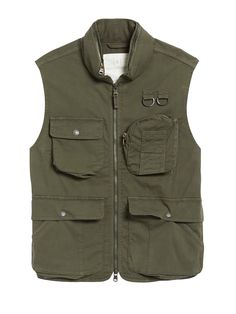 Heritage Photojournalist Vest | Banana Republic Utility Vest With Flap Pockets, Utility Style Khaki Vest With Patch Pockets, Khaki Utility Vest With Patch Pockets, Utility Vest With Patch Pockets For Fall, Khaki Utility Vest For Workwear, Utility Vest With Flap Pockets For Work, Casual Vest With Multiple Pockets For Adventure, Casual Adventure Vest With Multiple Pockets, Rugged Outdoor Vest With Pockets